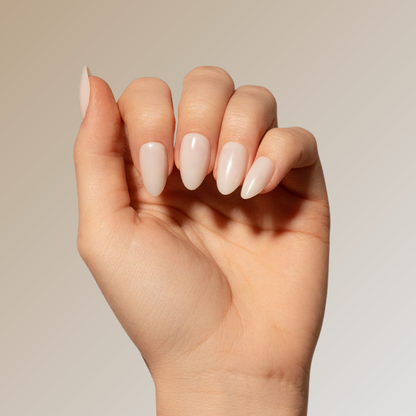 milky white press on nails hei mani