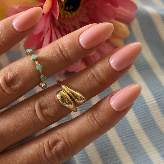 Peachy Press On Negler | Peach Nude Manikyr