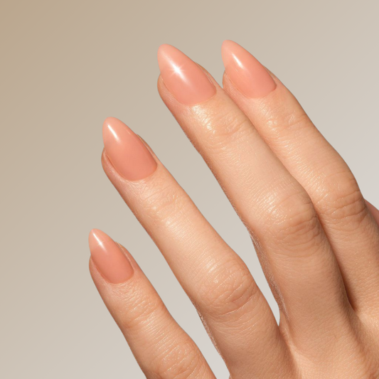 peachy press on nails from hei mani