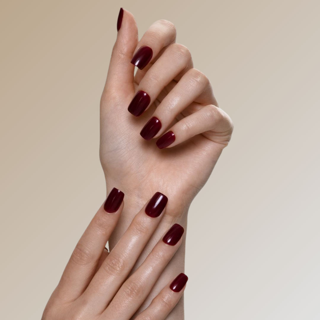 press on negler burgund fra hei mani